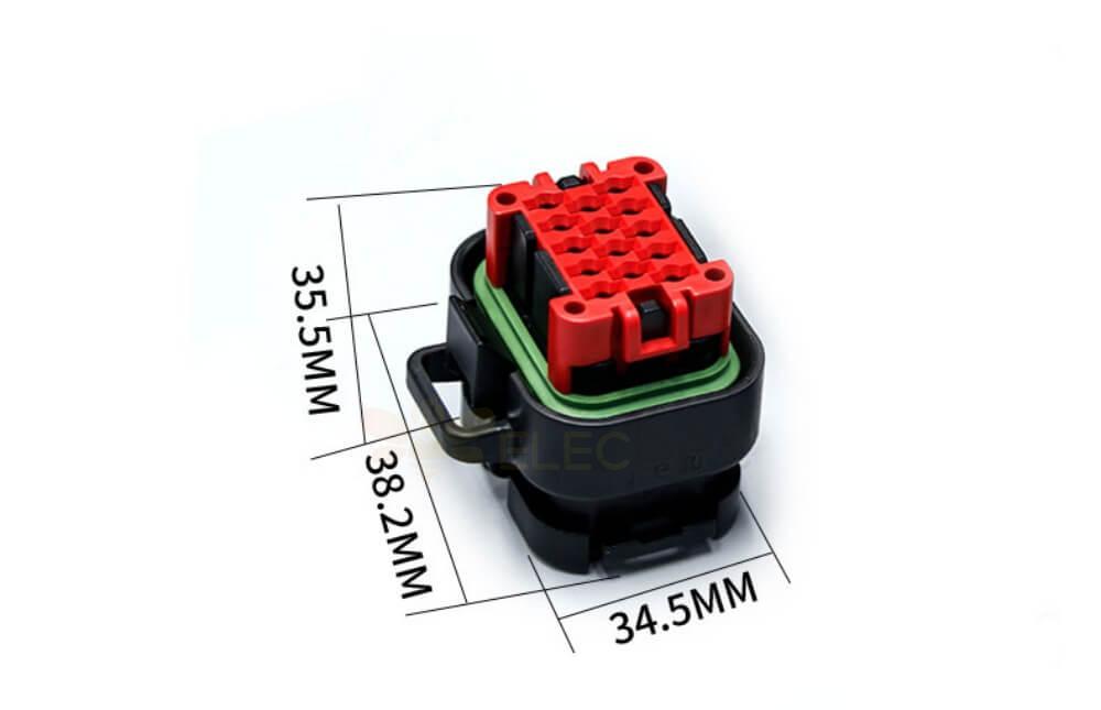 Connecteur étanche automatique à coque de prise mâle à 2 broches avec câble  de 1.25mm2