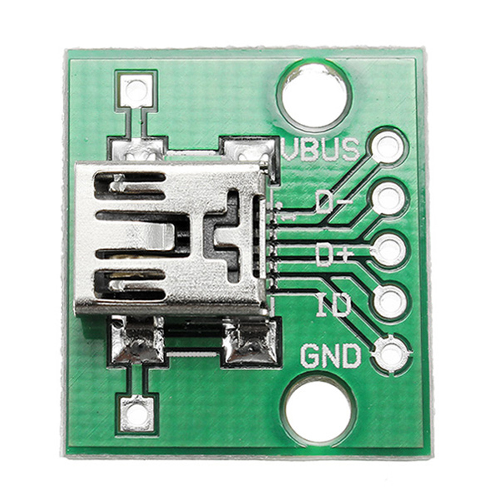 100pcs-USB-To-DIP-Female-Head-Mini-5P-Patch-To-DIP-254mm-Adapter-Board-1389546