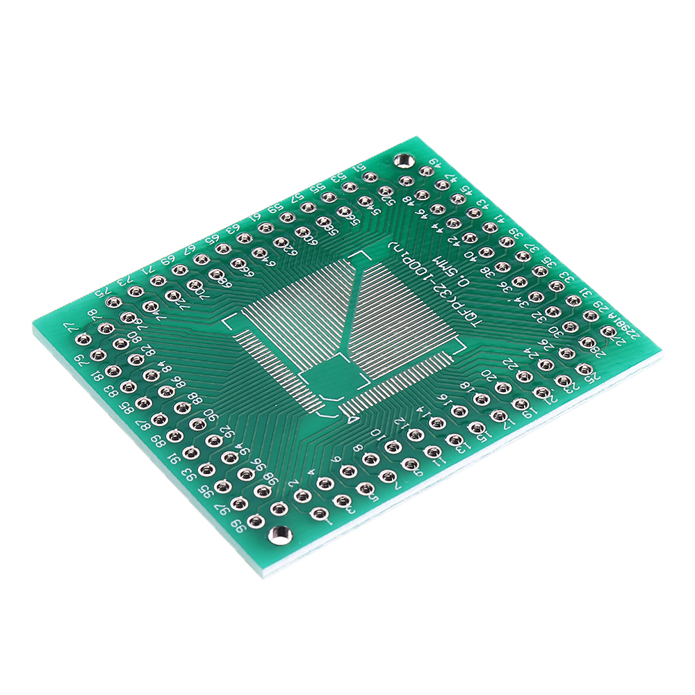 Yfymk-ca 10PCS QFP/TQFP/FQFP/LQFP64 TQFP100 to DIP Adapter PCB 0.8/0.5mm Converter PCB Board DIP Pin Pitch Converter Socket Electronic Accessories Module 