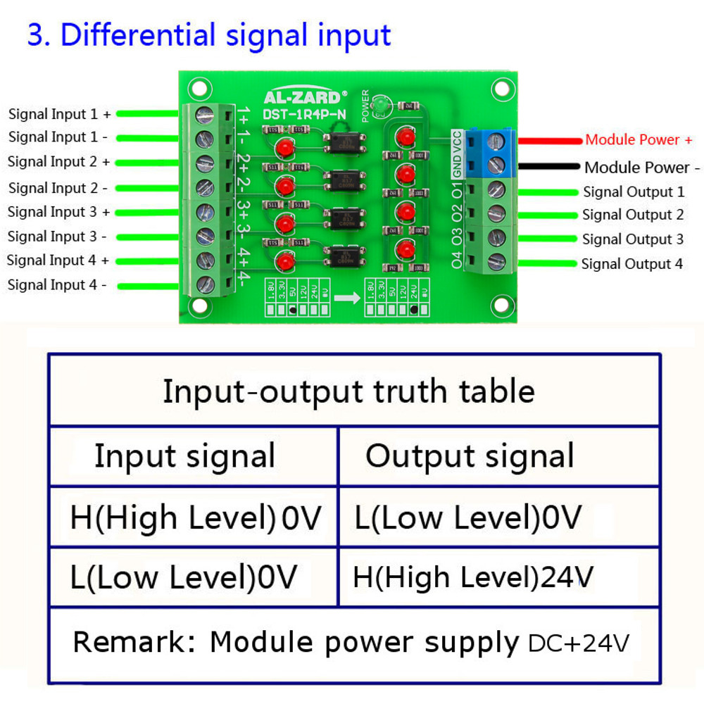 3pcs-5V-To-24V-4-Channel-Optocoupler-Isolation-Board-Isolated-Module-PLC-Signal-Level-Voltage-Conver-1466342