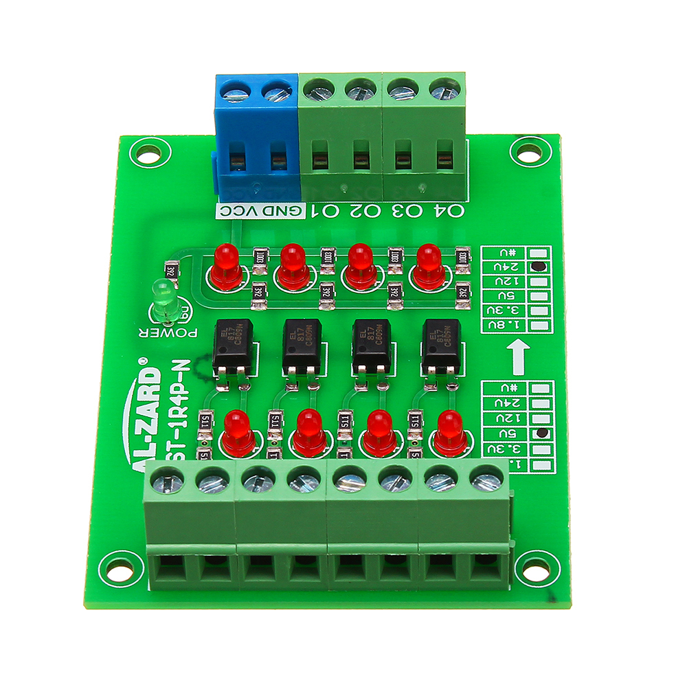 5V-To-24V-4-Channel-Optocoupler-Isolation-Board-Isolated-Module-PLC-Signal-Level-Voltage-Converter-B-1416552