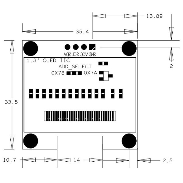 13-Inch-4Pin-White-OLED-LCD-Display-12864-IIC-I2C-Interface-Module-1067874