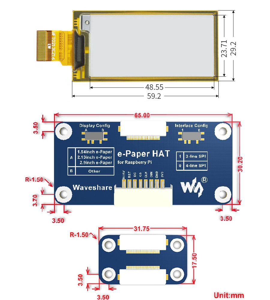 213-Inch-Electronic-Paper-Flexible-Ink-Screen-SPI-Partially-Refresh-212times104-Resolution-BlackWhit-1707079