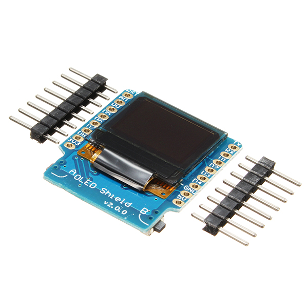 Geekcreitreg-OLED-Shield-V200-Expansion-Board-For-D1-Mini-066-Inch-64x48-IIC-I2C-Two-Button-1267299