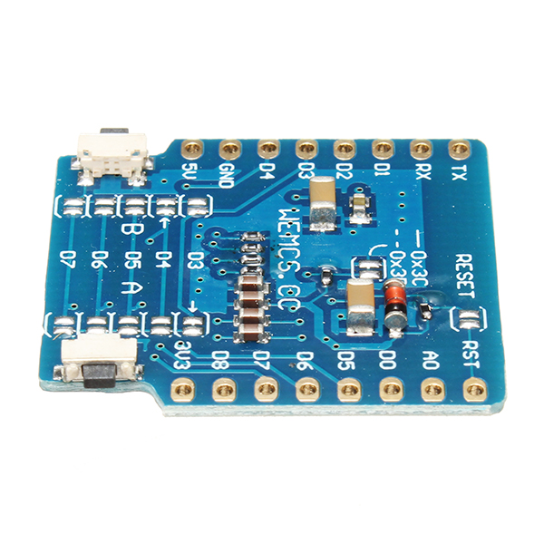 Geekcreitreg-OLED-Shield-V200-Expansion-Board-For-D1-Mini-066-Inch-64x48-IIC-I2C-Two-Button-1267299