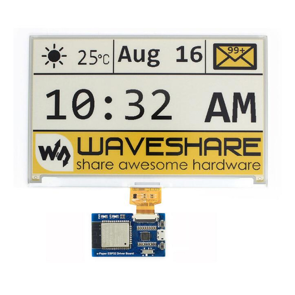 Waveshare-75-Inch-Bare-e-Paper-Screen--Driver-Board-Onboard-ESP8266-Module-Wireless-WiFi-Yellow-Blac-1478331