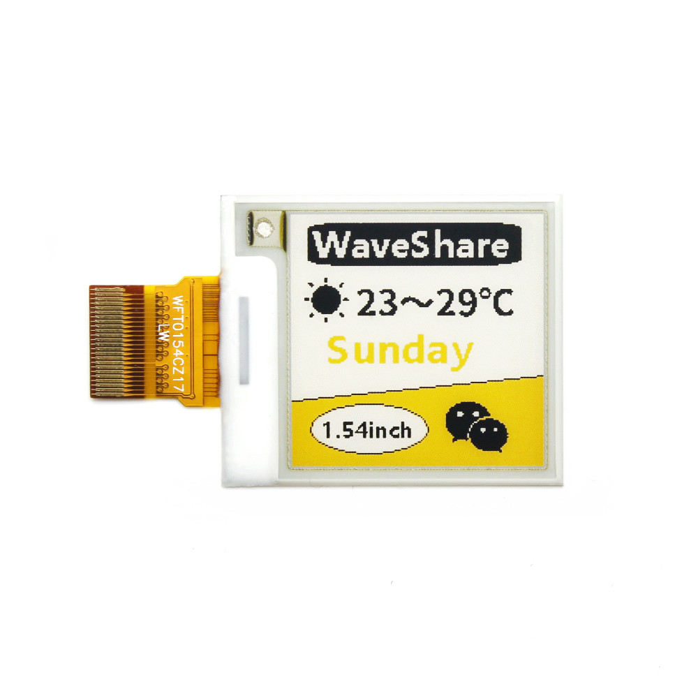 Wavesharereg-154-inch-Ink-Screen-Bare-Screen-e-Paper-152x152-Resolution-Yellow-Black-and-White-154in-1755374