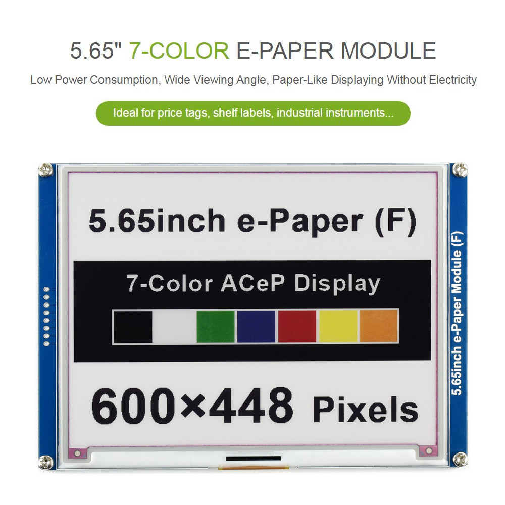 Wavesharereg-565-Inch-ACeP-7-Color-E-Paper-E-Ink-Raw-Display-600times448-Pixels-SPI-Paper-like-Modul-1774090