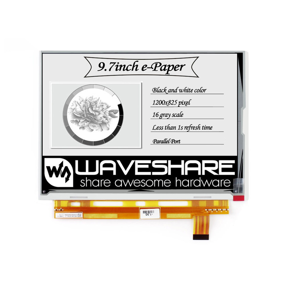 Wavesharereg-97-Inch-Electronic-ink-Screen-Bare-Screen-1200times825-Resolution-16-Gray-Levels-E-Ink--1754783