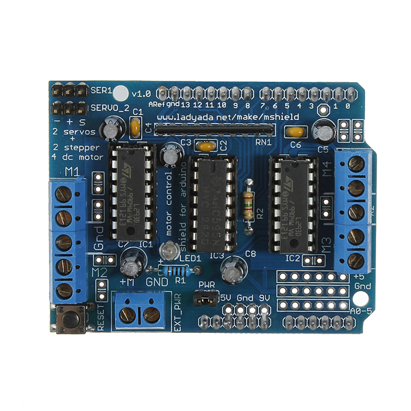 Motor-Driver-Shield-L293D-Duemilanove-Mega-UN0-Geekcreit-for-Arduino---products-that-work-with-offic-72855