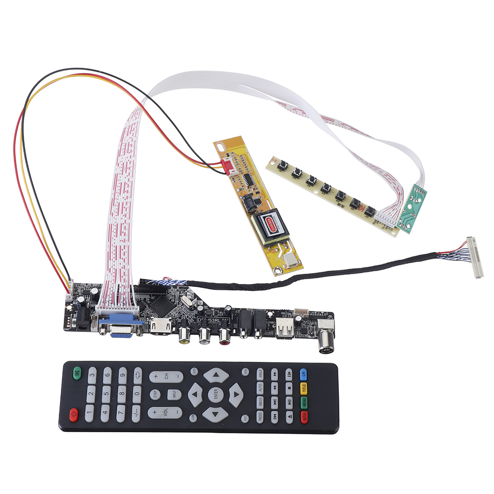 una vez Desalentar Arthur Conan Doyle TV+HDMI+VGA+AV+USB+Audio TV LCD Driver Board Controller Board DIY Kit For  15.4 Inch Lp154W01