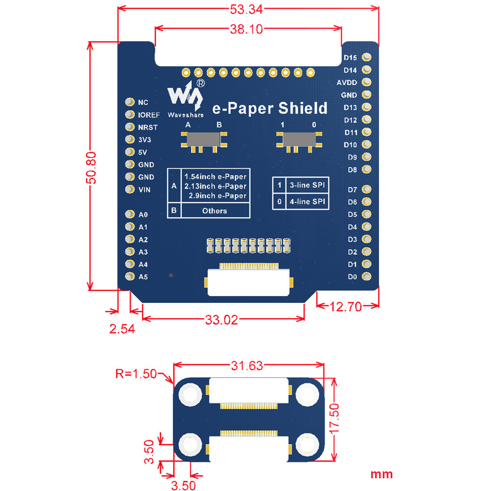 Wavesharereg-e-Paper-Electronic-Paper-ink-Screen-Driver-Board-Expansion-Board-compatible-with-NUCLEO-1754771