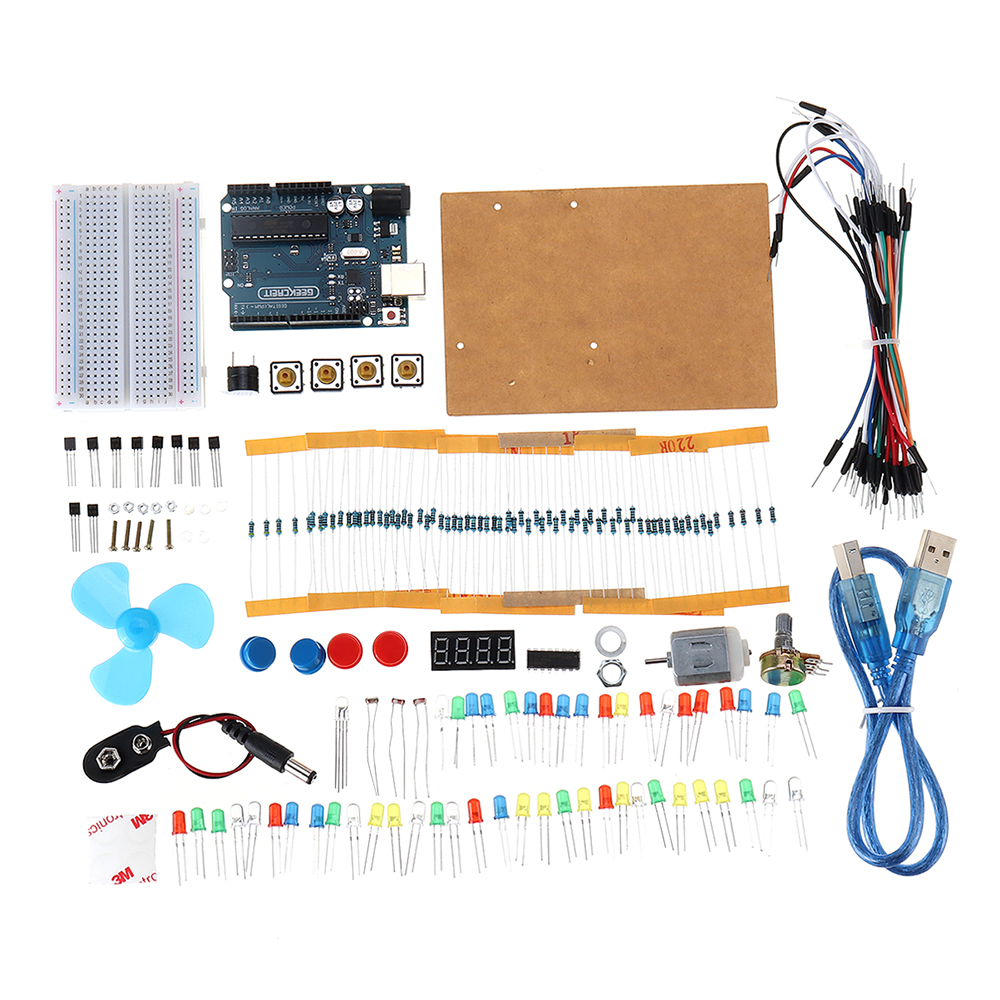 KW-AR-Mini-Kit-with-17-Classes-UNO-R3-DC-Motor-Breadboard-LED-Components-Set-Geekcreit-for-Arduino---1696982