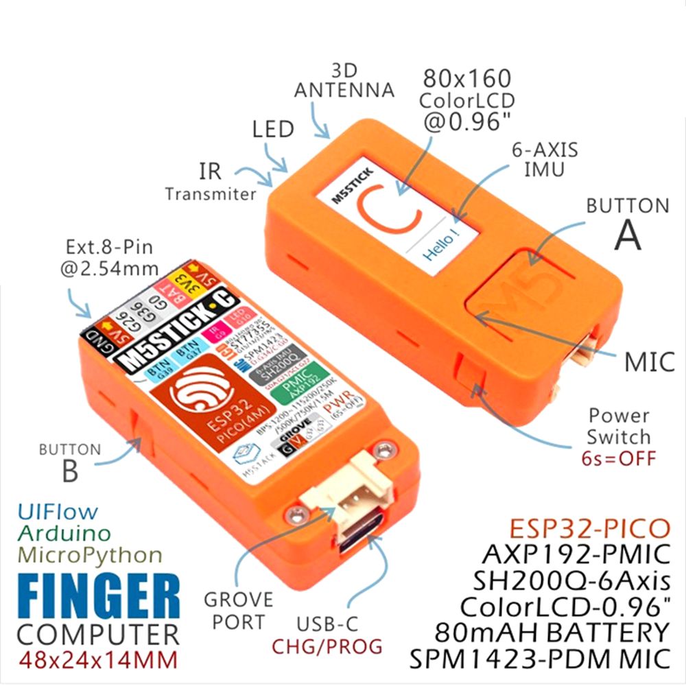 5pcs-M5StickC-ESP32-PICO-Color-LCD-Mini-IoT-Development-Board-Finger-Computer-with--Watch-Accessorie-1559346
