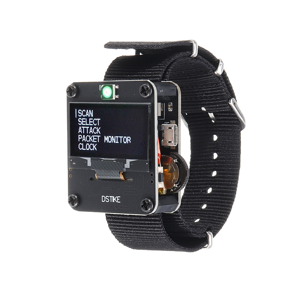 DSTIKE-WiFi-Deauther-Watch-Smart-WatchNodeMCU-ESP8266-Programmable-Development-Board-Black-1741849