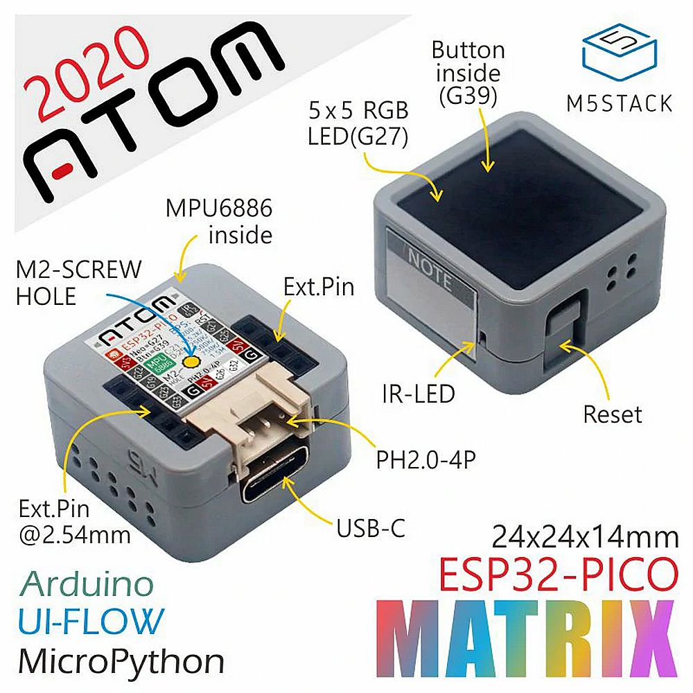 M5Stackreg-ATOM-Matrix-PICO-ESP32-Development-Board-Kit-IMU-Sensor-Python-1645122