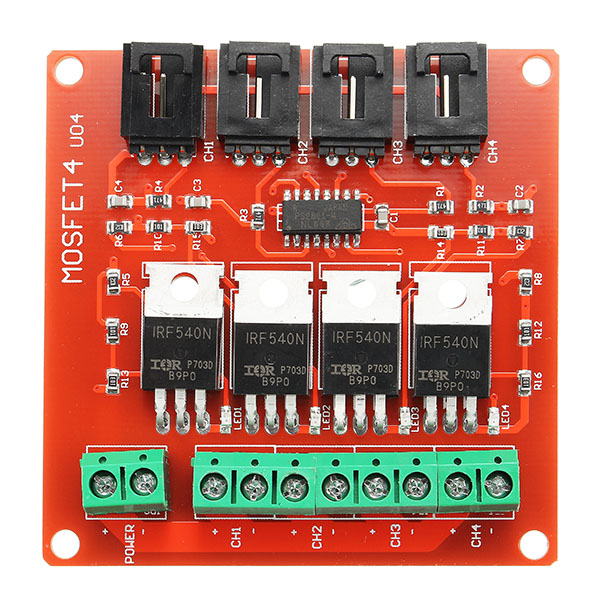 Four Channel Switch Module Mosfet 4 Route Button Irf540 V2.0 For Arduino 