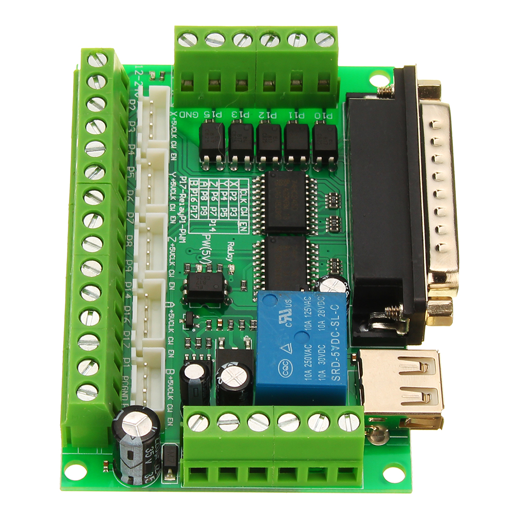 Geekcreitreg-5-Axis-CNC-Interface-Board-For-Stepper-Motor-Driver-Mach3-With-USB-Cable-81074