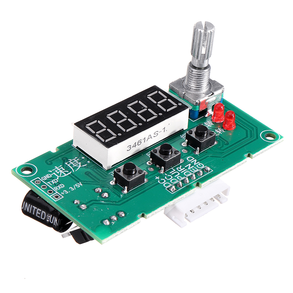 Stepper Motor Speed Controller Governor Driver Control Module DC8-24V Speed Control Board with Digital Display Electrical Motor Controls 