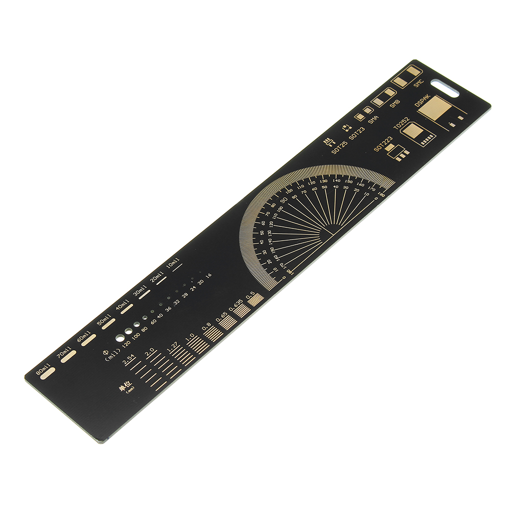 10pcs-20cm-Multifunctional-PCB-Ruler-Measuring-Tool-Resistor-Capacitor-Chip-IC-SMD-Diode-Transistor--1446471