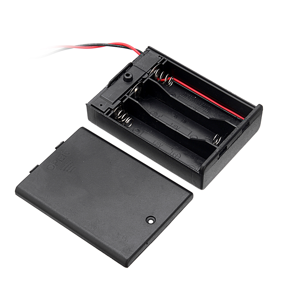 3x AA Batteriefach mit losen Drähten - AA - Aufbewahrungsboxen -  Batteriezubehör