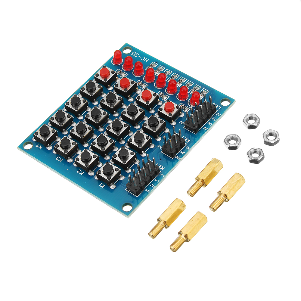 8-LED-4x4-Push-Button-Switch-16-Keys-Matrix-Independent-Keyboard-Module-For-AVR-ARM-STM32-1379294