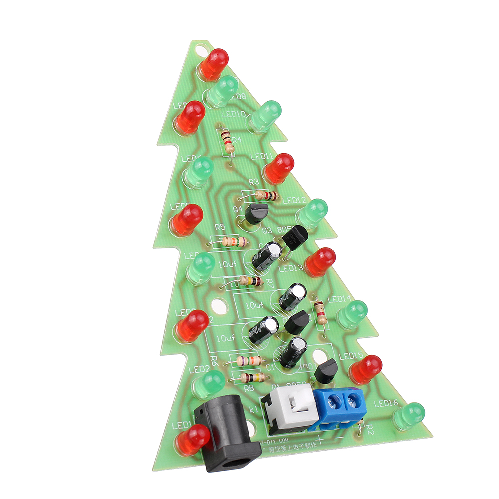 Assembled-USB-Christmas-Tree-16-LED-Color-Light-Electronic-PCB-Decoration-Tree-Children-Gift-Ordinar-1602761