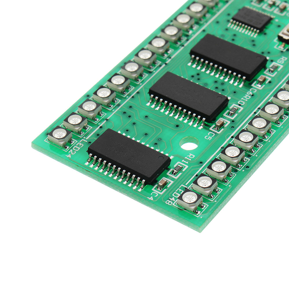 DC-5V-To-6V-250mA-RGB-Double-Channel-Double-24-LED-Level-Indicator-MCU-With-Adjustable-Display-Mode-1303090