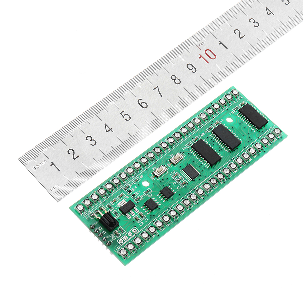 DC-5V-To-6V-250mA-RGB-Double-Channel-Double-24-LED-Level-Indicator-MCU-With-Adjustable-Display-Mode-1303090