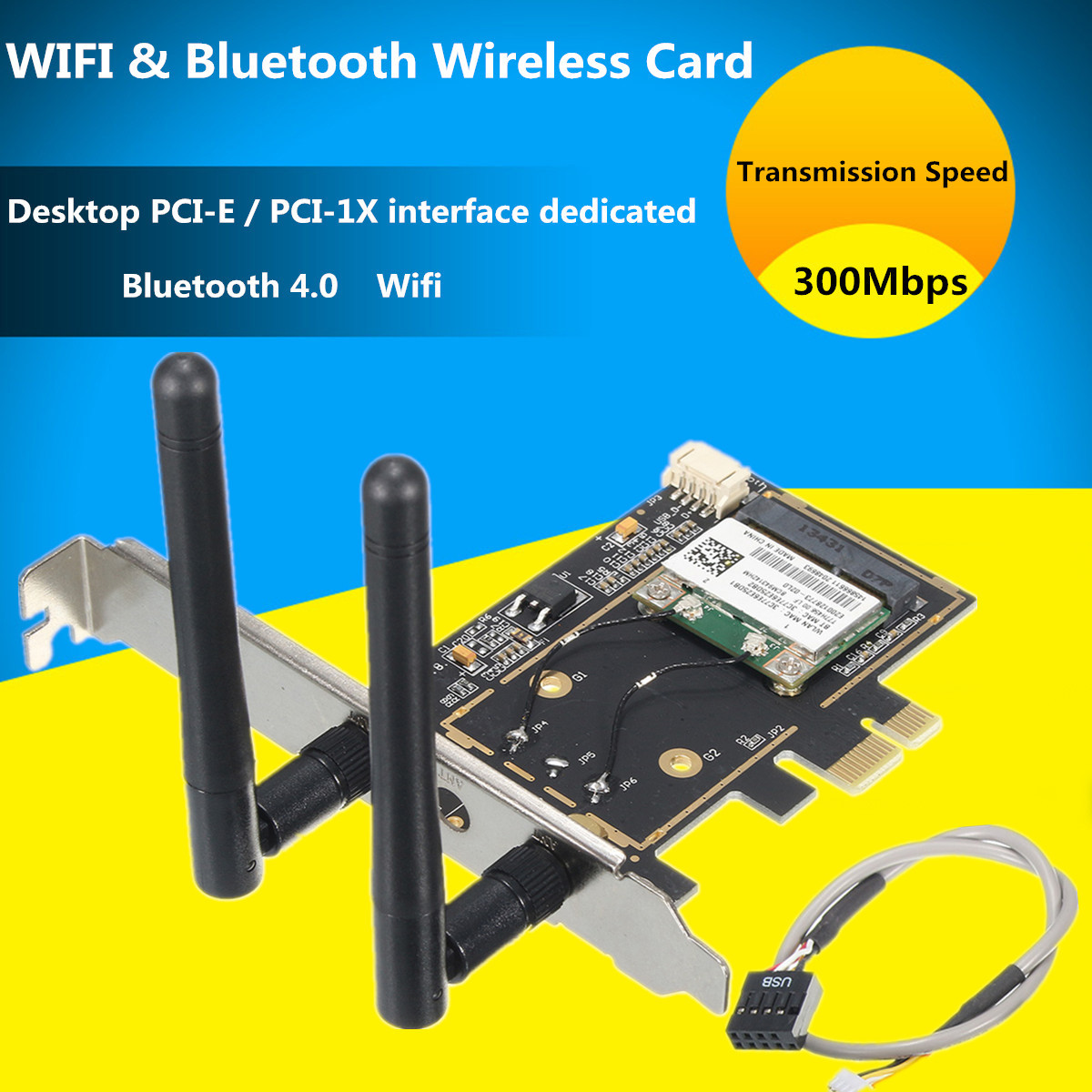Desktop-300Mbps-Wireless-Card-Network-Adapter-bluetooth-40-With-Data-Lines-1244304