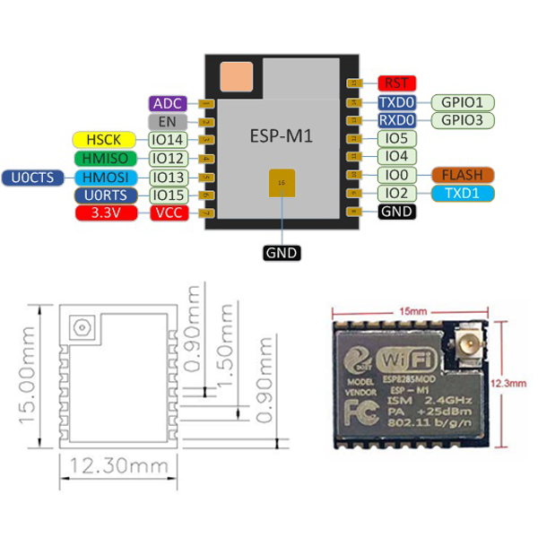 Mini-ESP-M1-ESP8285-Serial-Wireless-WiFi-Transmission-Module-IoT-Compatible-With-ESP8266-1152979