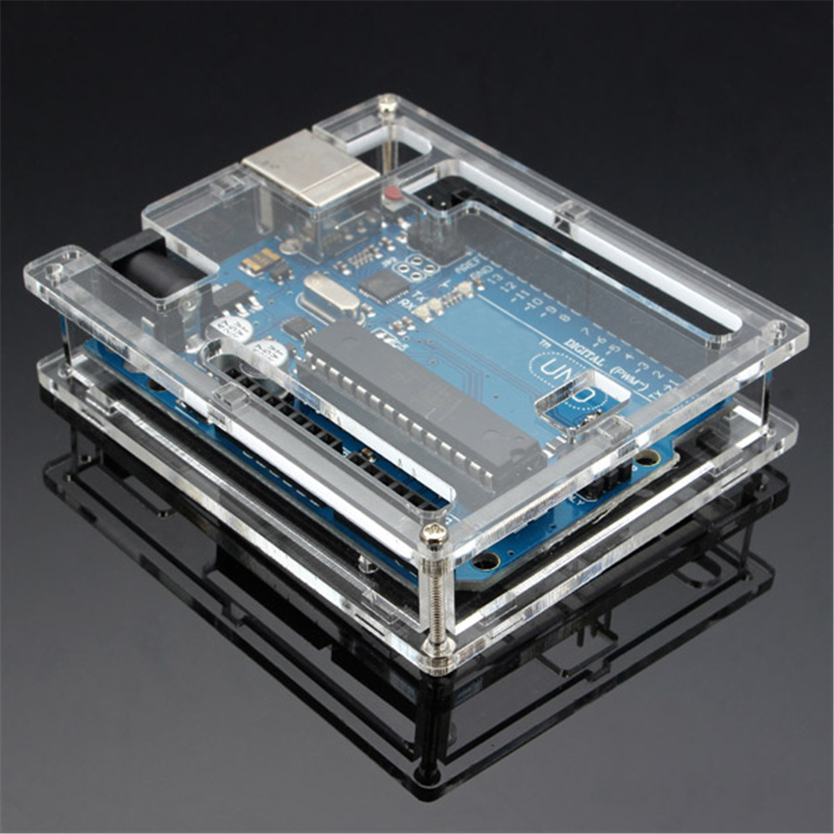 Transparent-Acrylic-Shell-Box-For-UNO-R3-Module-Case-964008
