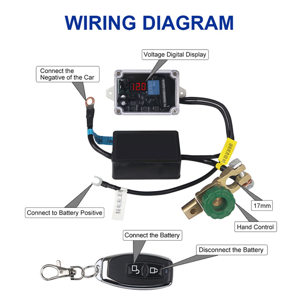 Wireless-Remote-Control-12V-Car-Battery-Disconnect-Cut-Off-Isolator-Master-Switch-Module-with-Voltme-1628870