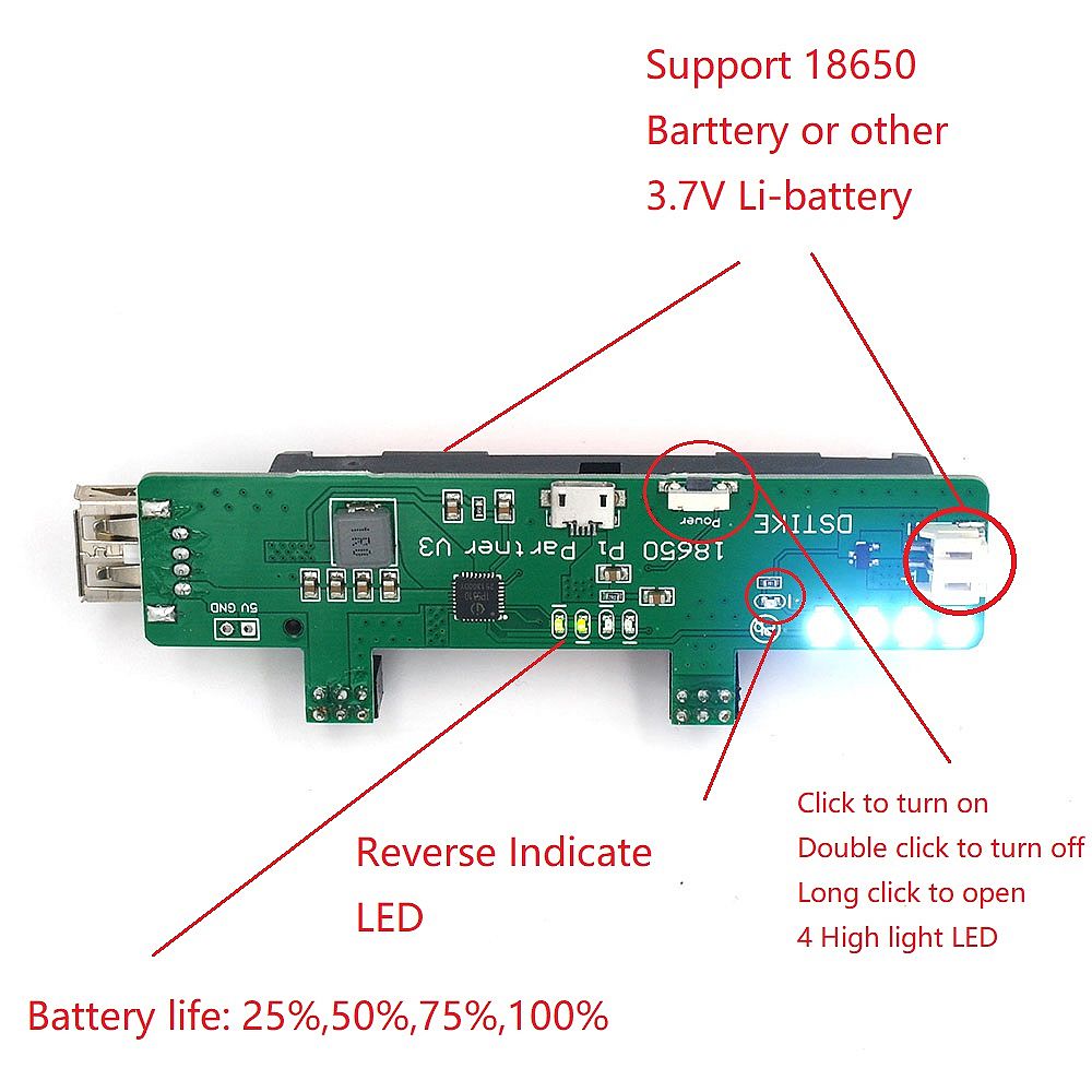 DSTIKE-18650-Pi-Partner-V3-Power-Supply-Board-1A5V-Input-3A5V-Output-Powerbank-for-18650-and-37V-Lit-1682405