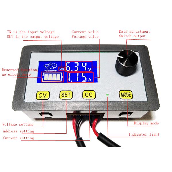 DC-DC Step Down Power Supply Adjustable Module With LCD Display Housing Case 