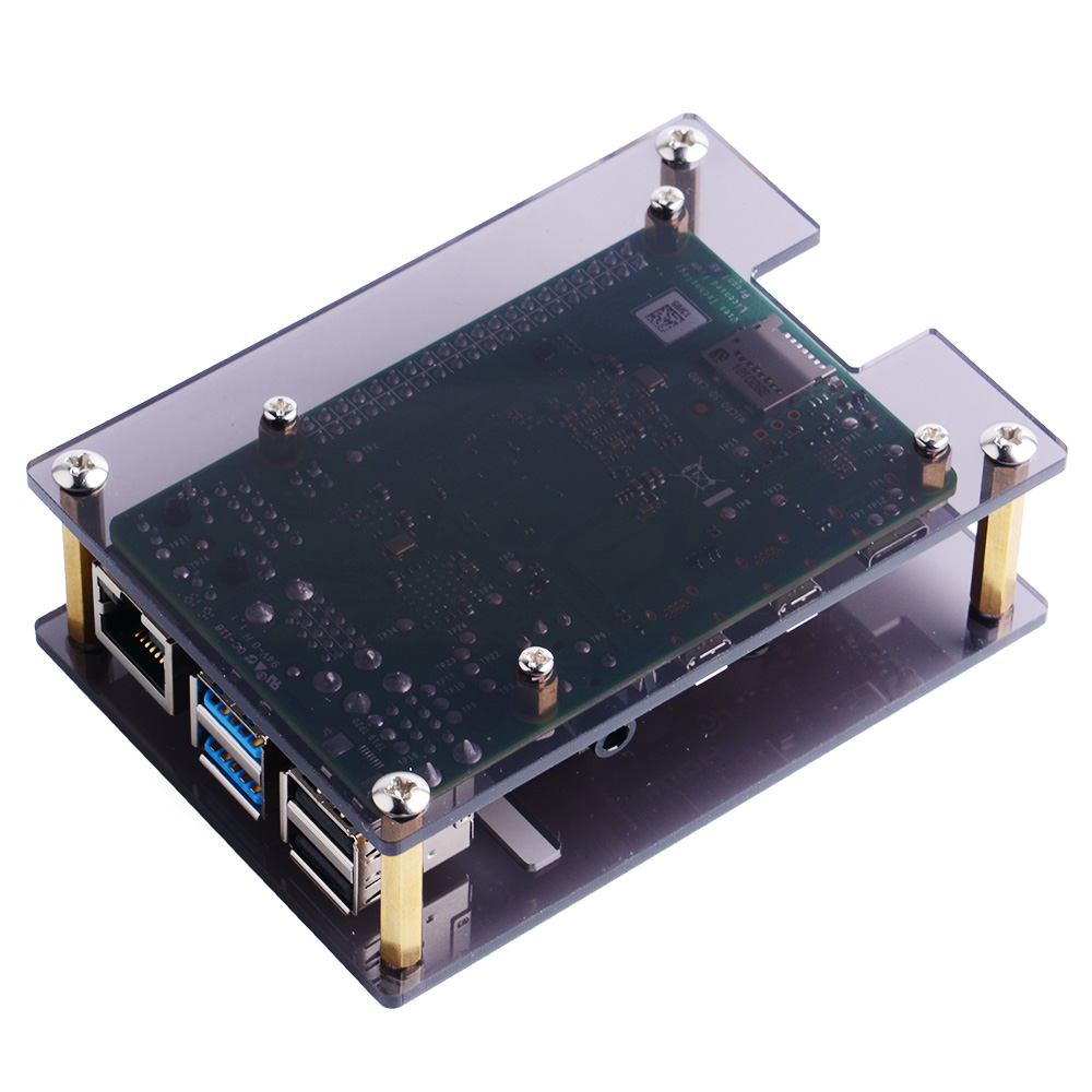 52Pi-Dark-Brown--Clear-Acrylic-Case-with-Cooling-Fan-for-Raspberry-Pi-4B--3B--3B-1665201