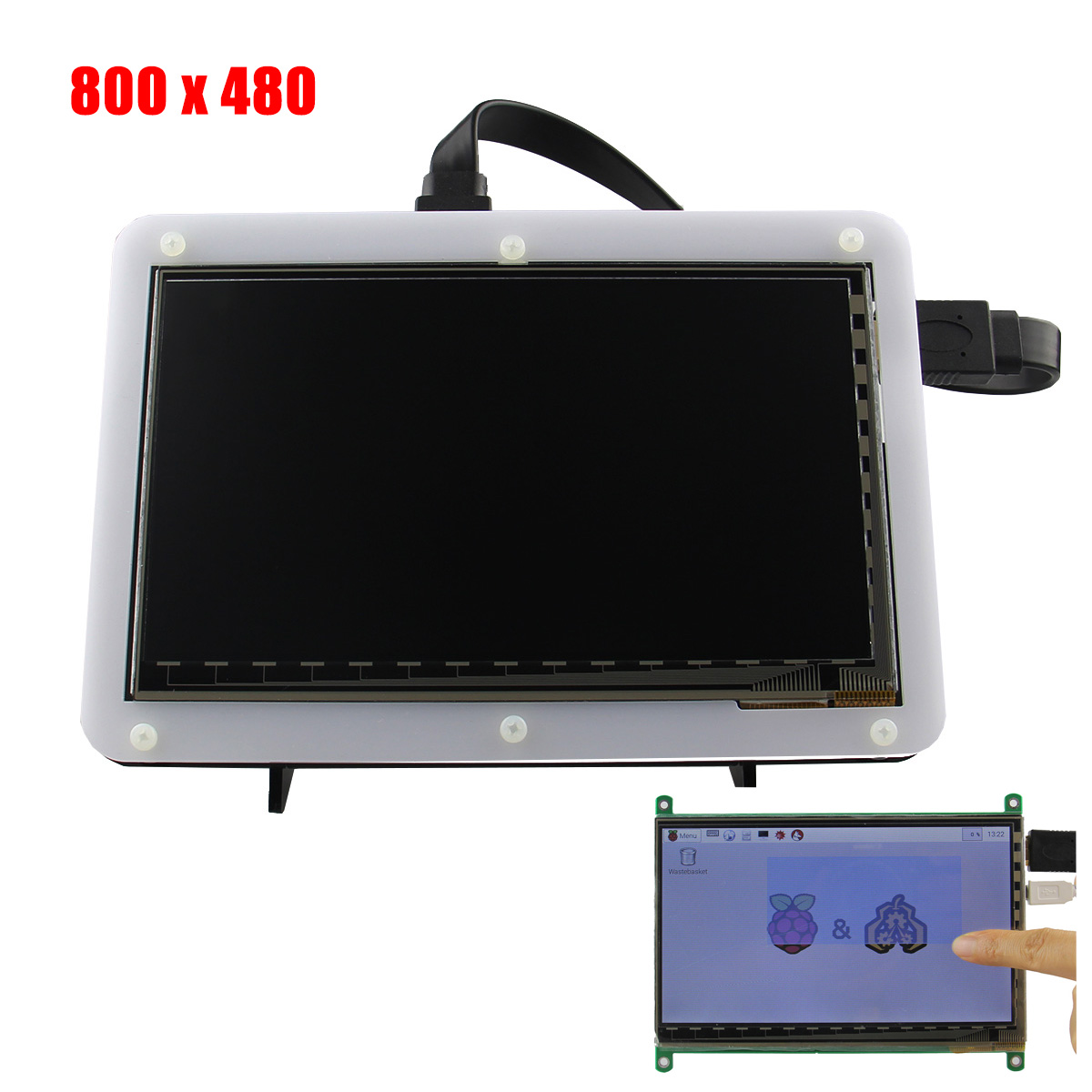 7-Inch-800x480-TFT-LCD-HD-Capacitive-Touch-Display-With-Acrylic-Stander-Bracket-For-Raspberry-Pi-3B2-1042844
