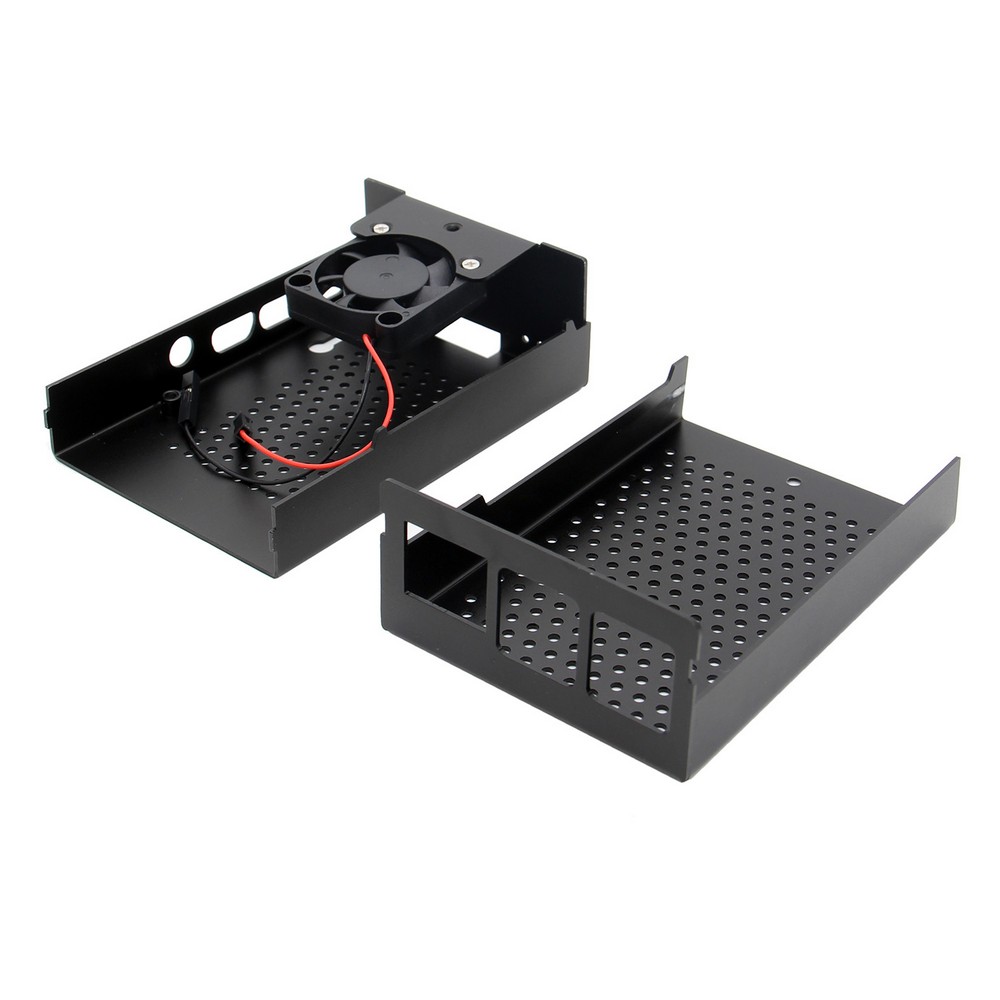Black--Silver-Aluminum-Case-Enclosure-Shell-With-Cooling-Fan-For-Raspberry-Pi-4-Model-B-1539229