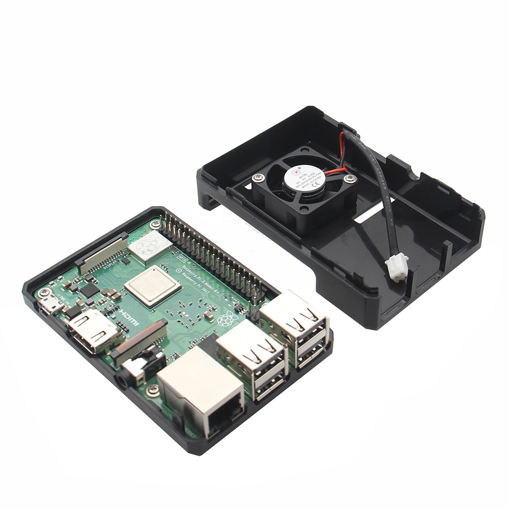 BlackTransparent-ABS-Case-With-Fan-Hole-For-Raspberry-Pi-3-Model-B--3B-1337052