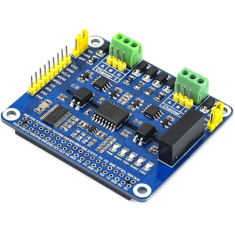 Catda-2-Channel-Isolated-RS485-Expansion-HAT-Board--SC16IS752SP3485-Solution-for-Raspberry-Pi-4B3B3B-1738907