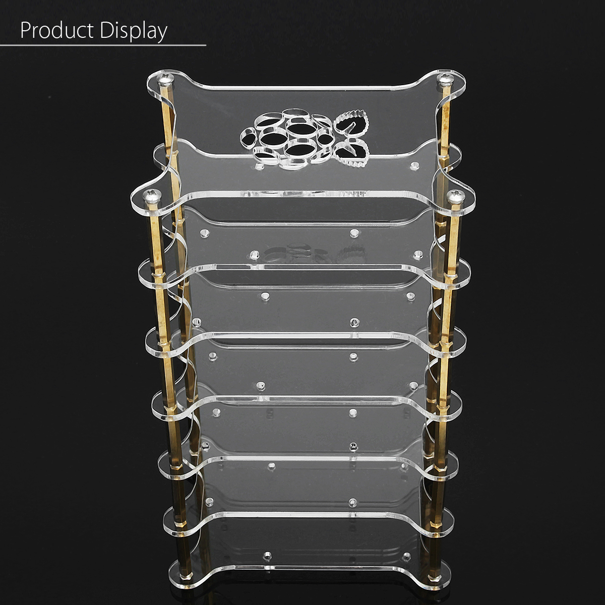 Clear-Acrylic-6-Layer-Cluster-Case-Shelf-Stack-For-Raspberry-Pi-432-B-and-B-1156929
