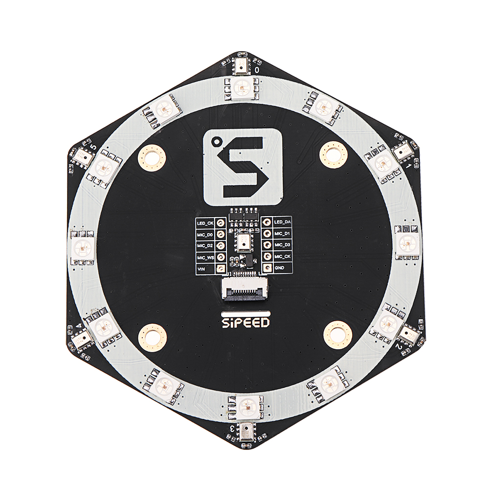 Sipeed-R61-MEMS-Microphone-Array-Module-7-Silicon-Microphone-Board-For-Sipeed-Maix-Bit--Maix-GO-1455504
