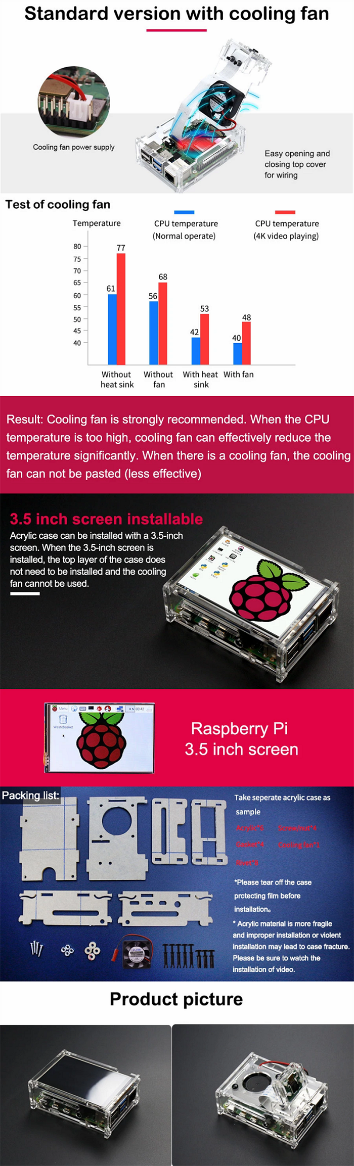 Transparent-Acrylic-Case-with-Cooling-Fan-Set-Compatible-35-inch-Screen--Camera-for-Raspberry-Pi-4B-1608415