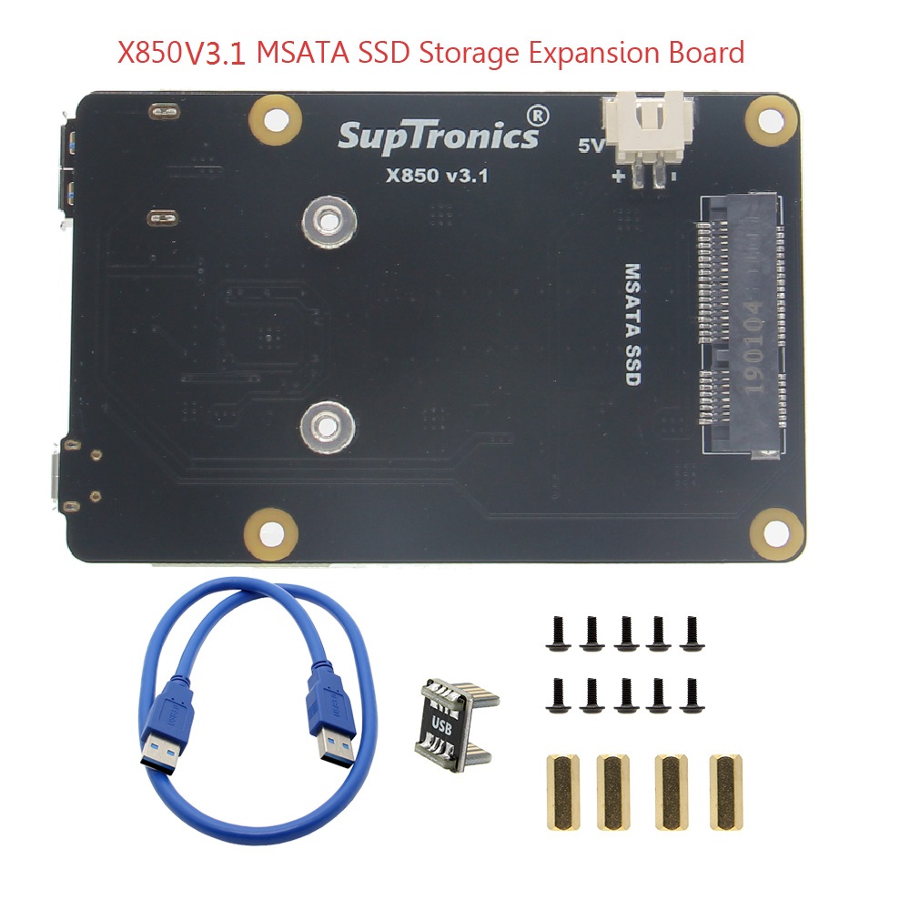 Upgraded Version V3.1 X850 mSATA SSD Storage Expansion Board For Raspberry  Pi 3 Model B /