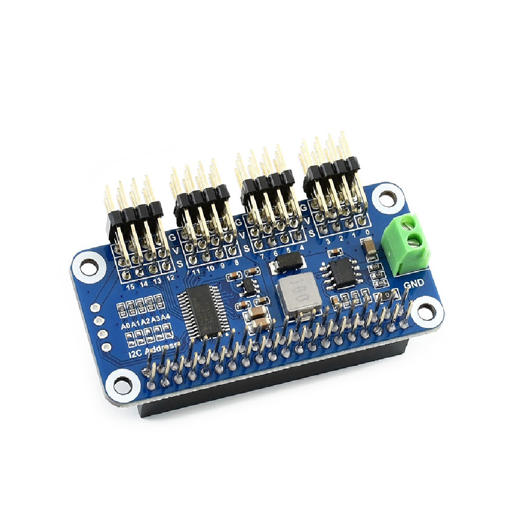 Waveshare-Servo-Driver-HAT-B-Type-with-16-Channel-12bit--I2C-Interface-Right-Angle-Pinheader-for-Ras-1666700