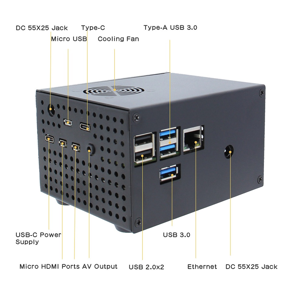 X825-25Inch-SATA-SDD-HDD-Storge-Expansion-Board-NAS-Support-USB-30-With-X735-Power-Manager--Power-Su-1606053