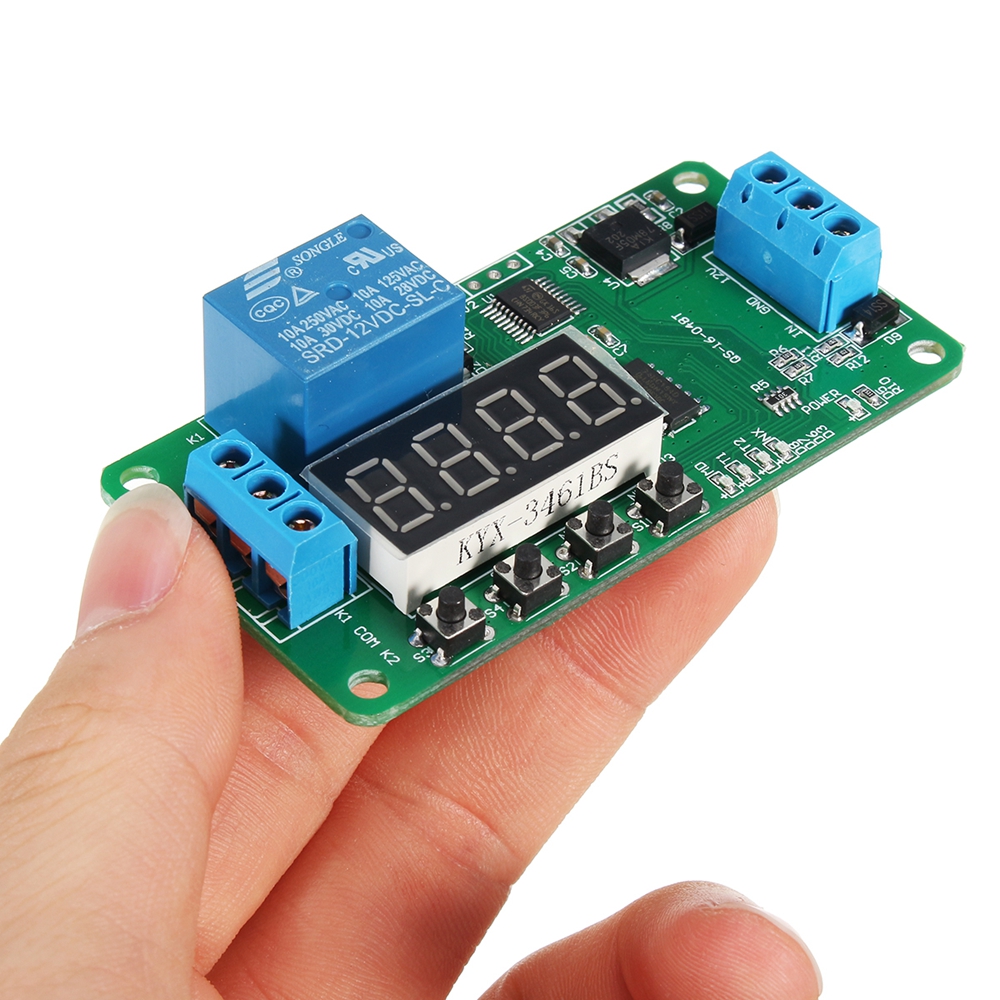 DC 12V LED Display Multifunction Relay PLC Cycle Timer Module Delay Time Switch 