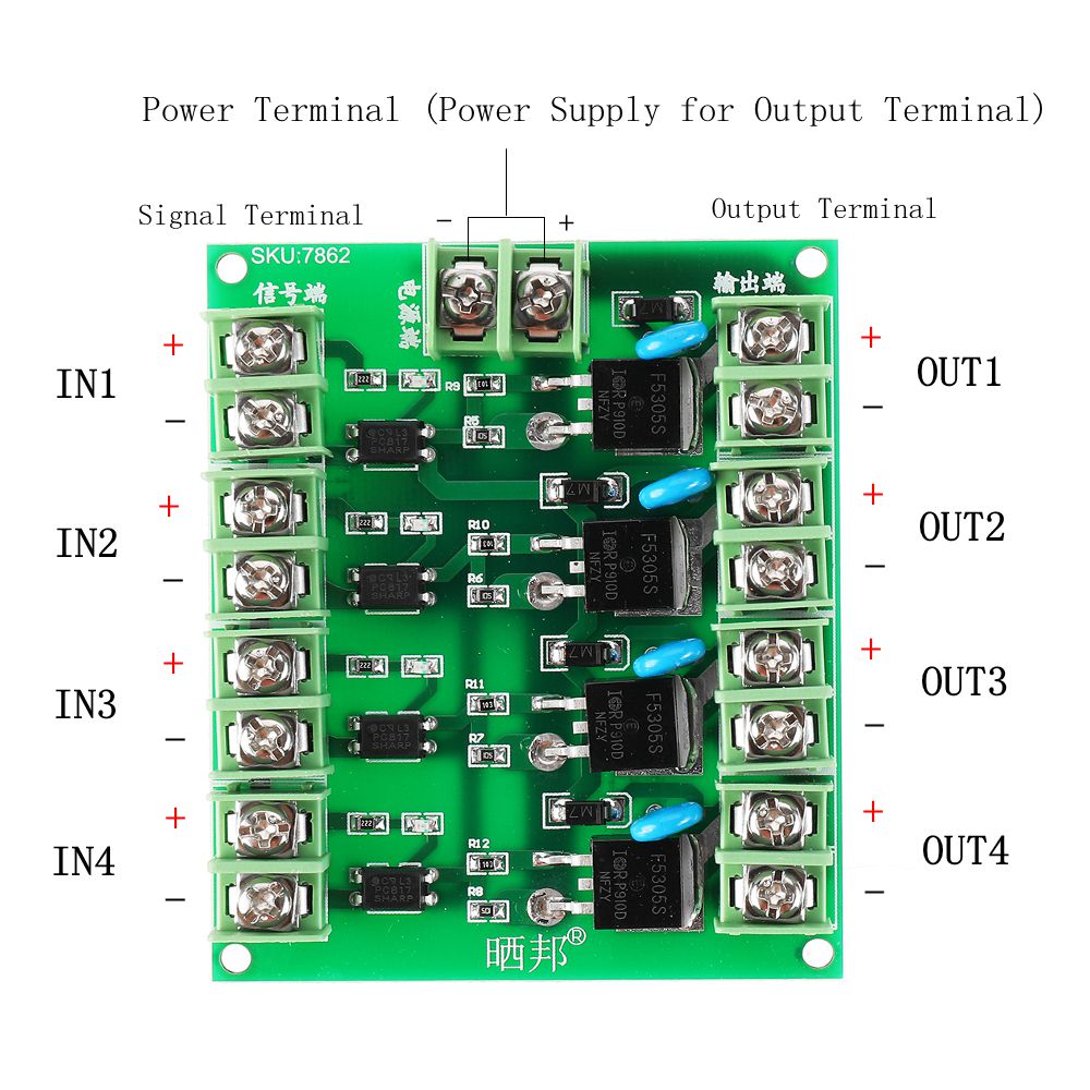 2Pcs-F5305S-Mosfet-Module-PWM-Input-Steady-4-Channels-4-Route-Pulse-Trigger-Switch-DC-Controller-E-s-1715460