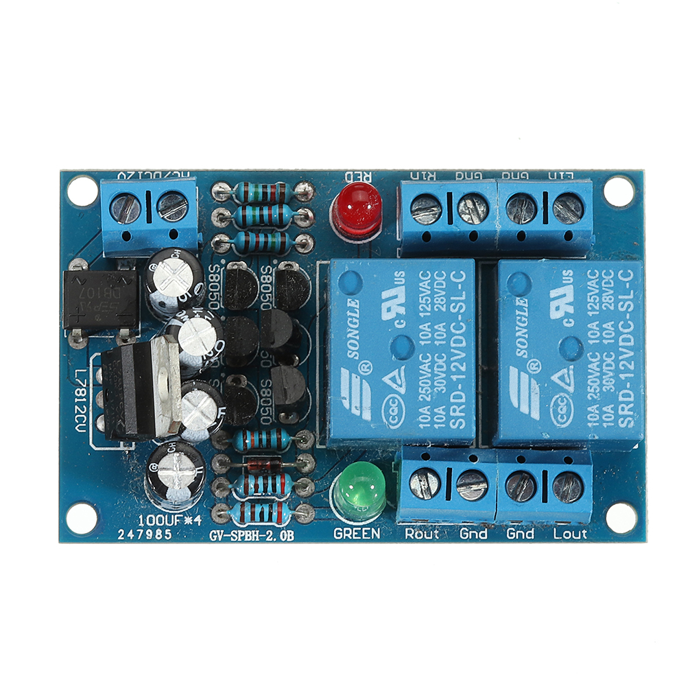 5pcs-Speaker-Power-Amplifier-Board-Dual-15A-Relay-Protector-Boot-Delay-and-DC-Detection-Protection-M-1643864