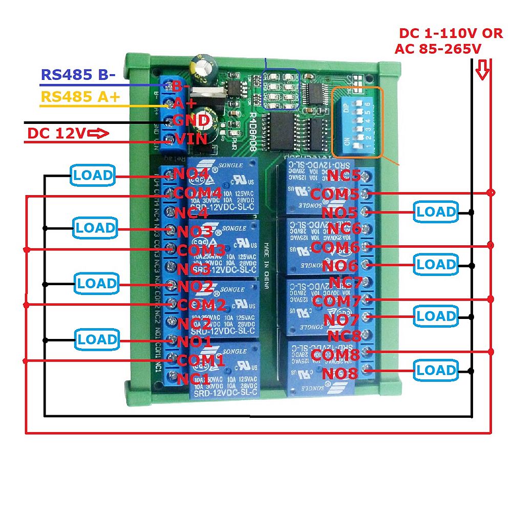 R4D8A08-DC-12V-8-Channel-RS485-Relay-Module-Modbus-RTU-UART-Remote-Control-Switch-withwithout-DIN35--1682495